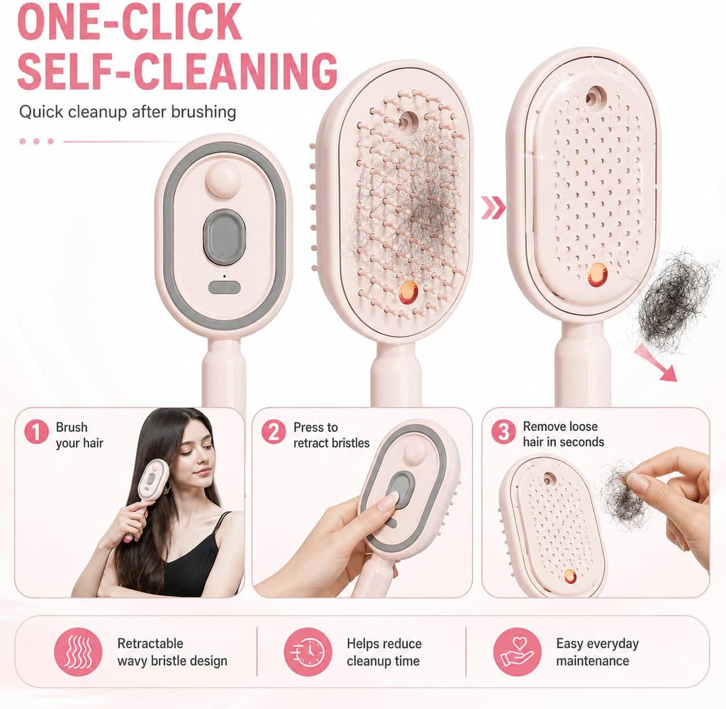 3-in-1 electric spray massage comb brush