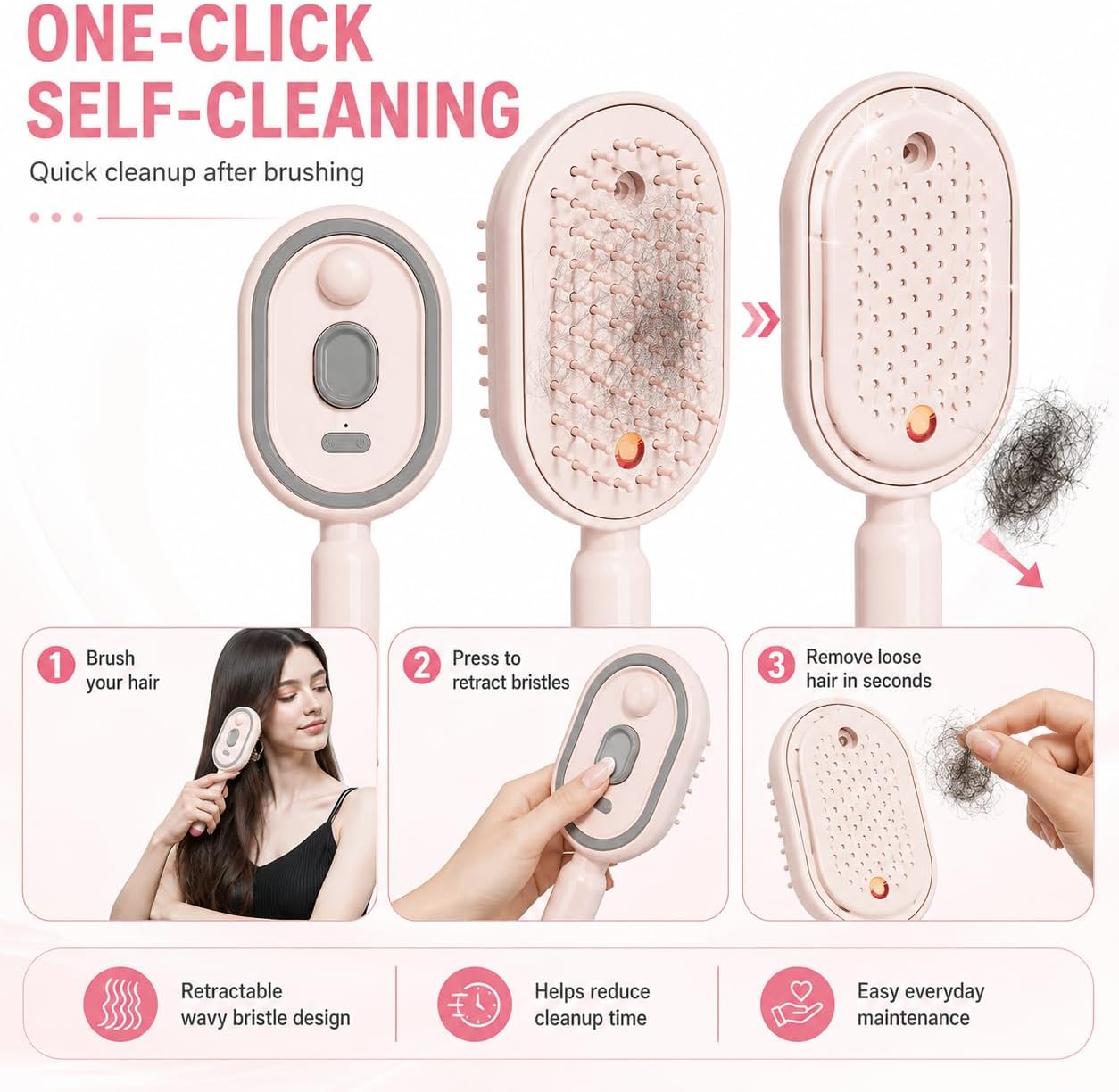 3-in-1 electric spray massage comb brush