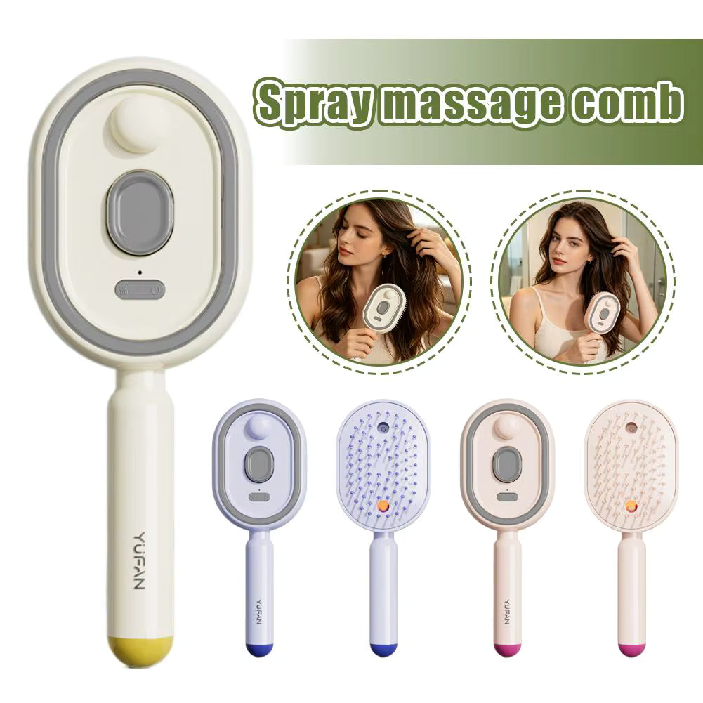 3-in-1 electric spray massage comb brush